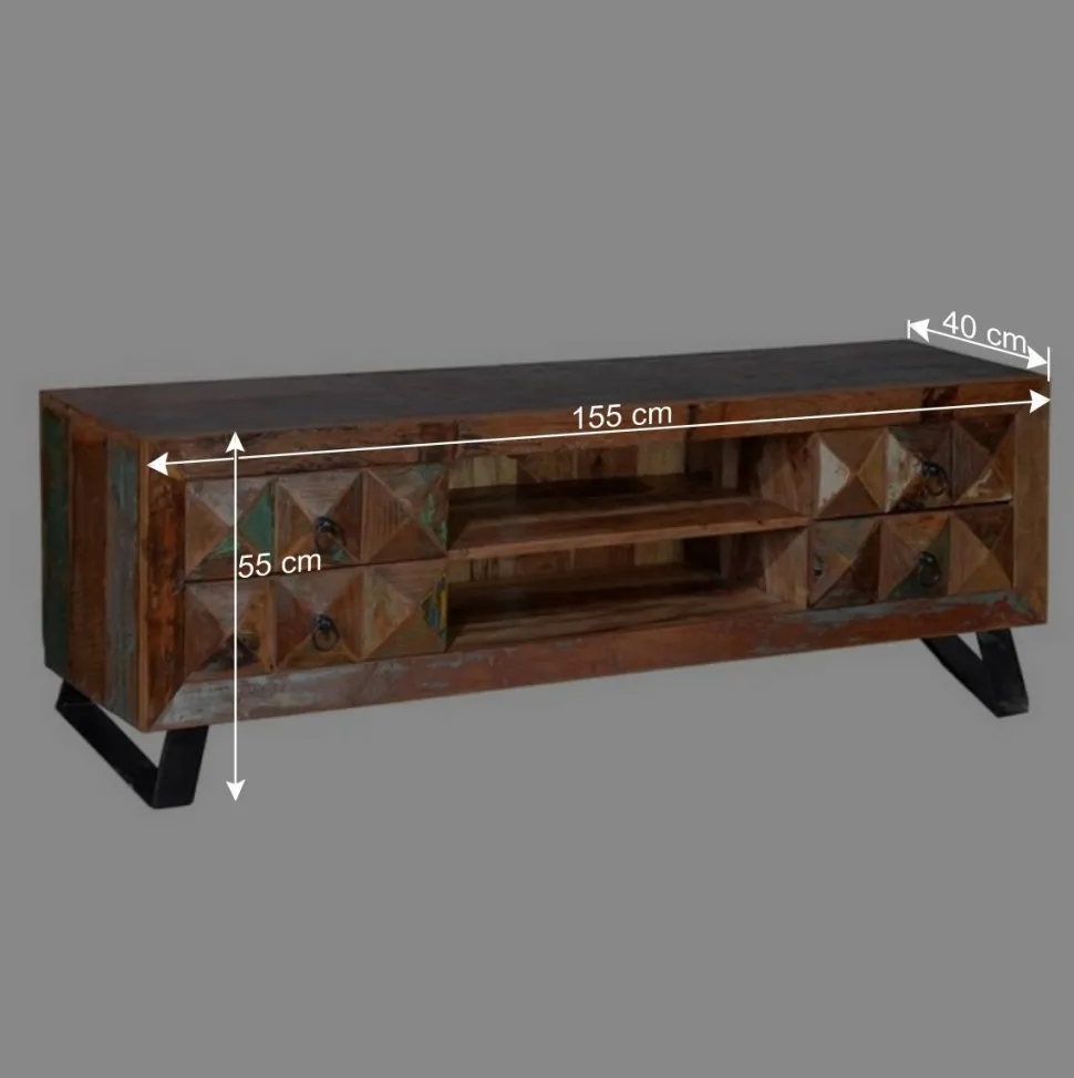 Shabby Design TV Board aus Recyclingholz - Zeremonia