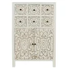 Shabby Highboard mit Ornament Muster Front - Acacio