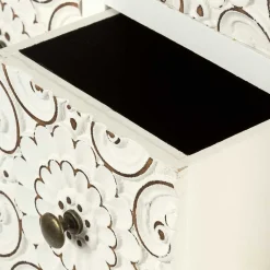 Shabby Highboard mit Ornament Muster Front - Acacio