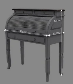 Shabby Sekretär Islando in Grau und Dunkelbraun