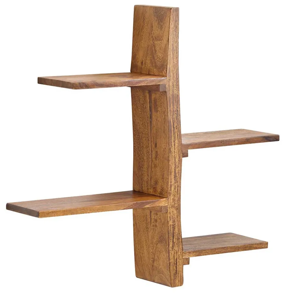 Sheesham Wandregal mit vier Böden - Elmin