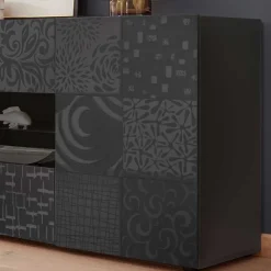 Sideboard in Anthrazit glänzend lackiert - Ipatal I