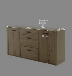 Sideboard in Asteiche Hell - Jevedaz