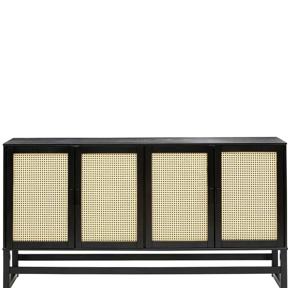 Sideboard in Dunkelbraun mit Wiener Geflecht - Santiana