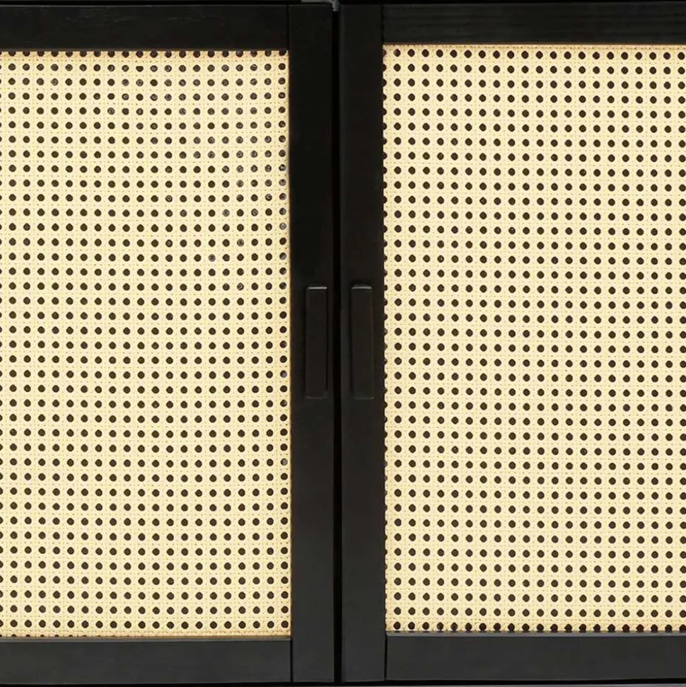 Sideboard in Dunkelbraun mit Wiener Geflecht - Santiana