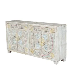 Sideboard in White Wash und Pastellfarben - Cranita