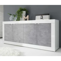 Sideboard mit 4 Türen in Beton Optik - Narandu