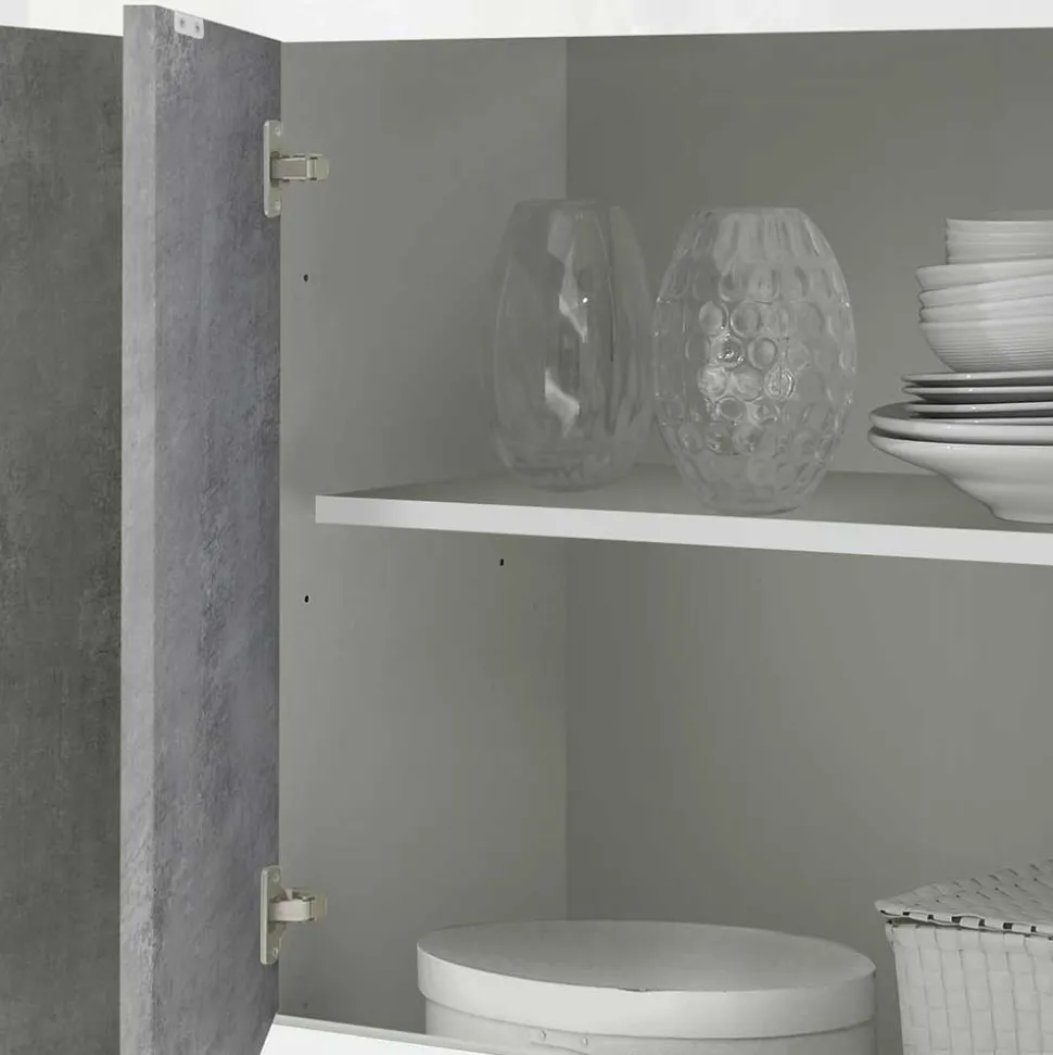 Sideboard mit 4 Türen in Beton Optik - Narandu