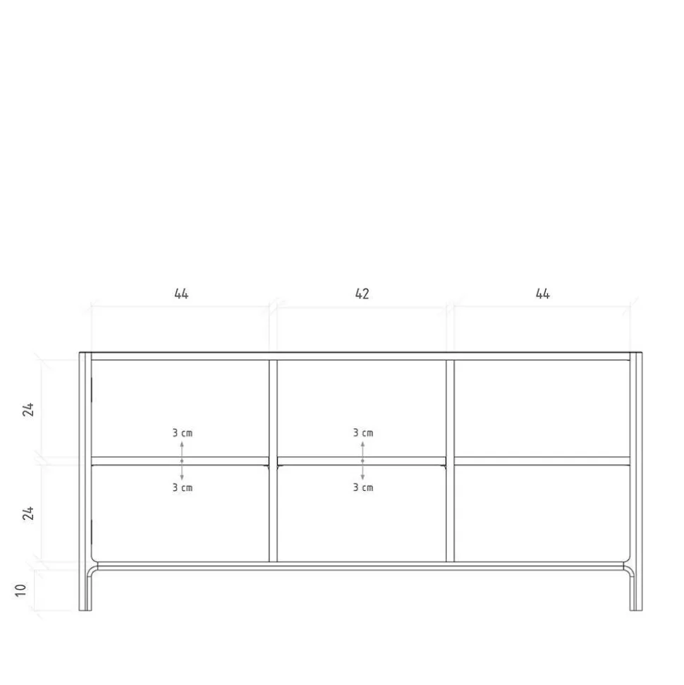 Sideboard mit Türen und Fächern - Lana