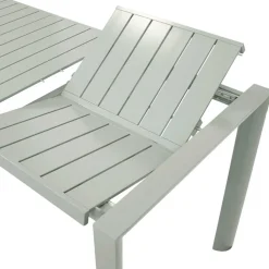 Silbergrauer Gartentisch mit Front Butterflyauszug - Sergio