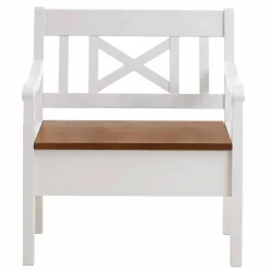 Sitzbank Barlad in Weiß Bernsteinfarben