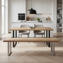 Sitzbank Jasmina aus Eiche Massivholz