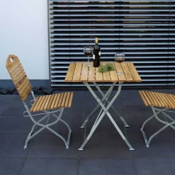 Sitzgrupe Garten Klappmöbel aus Robinie - Parvello (dreiteilig)