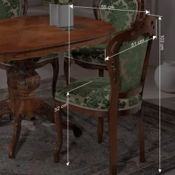 Sitzgruppe im Barockstil Magari mit 5 Polsterstühlen (sechsteilig)