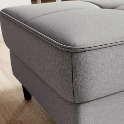 Sitzhocker mit Truhe in Hellgrau - Obbo