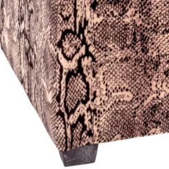 Sitztruhe aus Samt in Schlangenhaut Optik - Fadrina