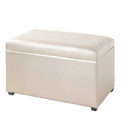 Sitztruhe in Gold Kunstleder - Mascha