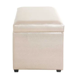 Sitztruhe in Gold Kunstleder - Mascha