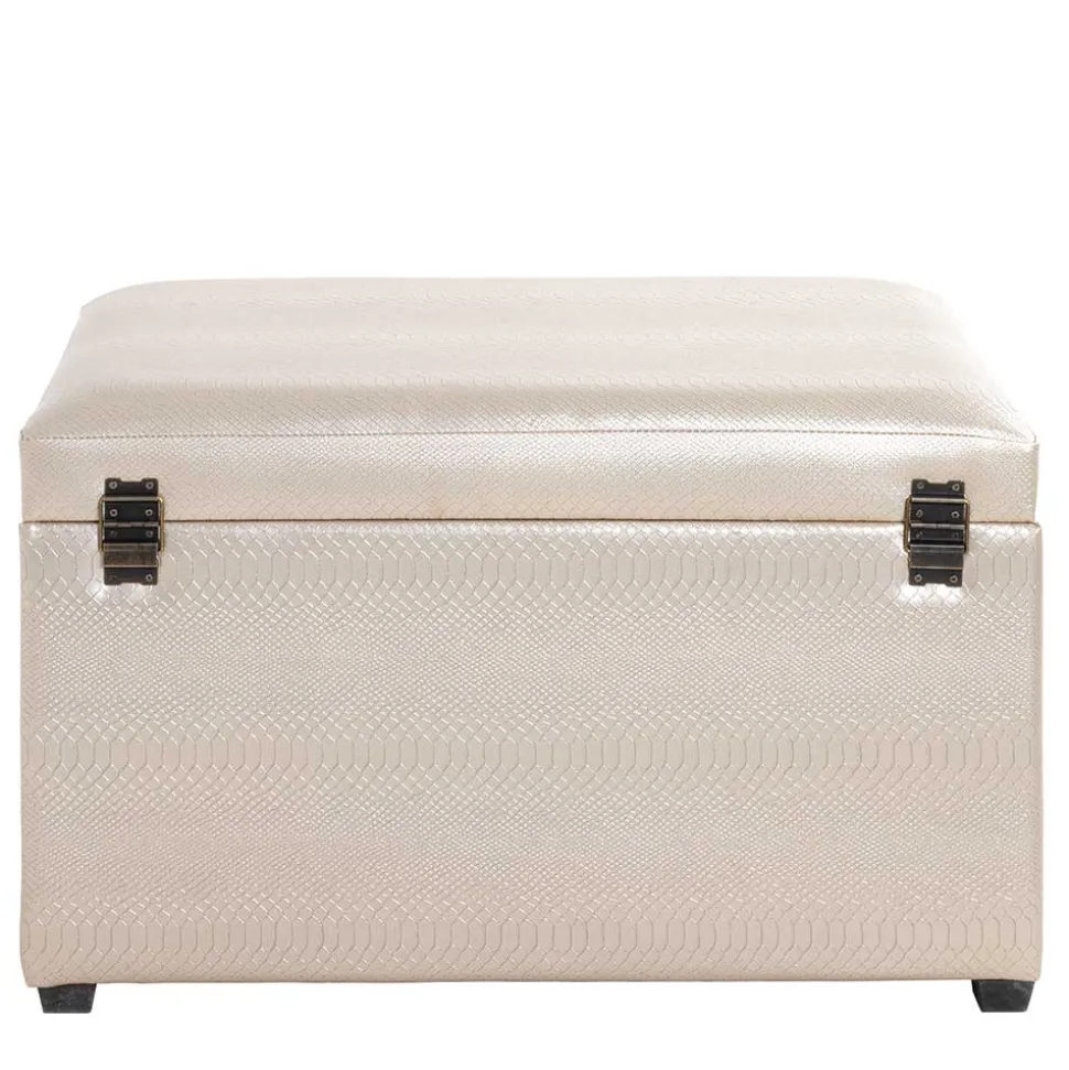 Sitztruhe in Gold Kunstleder - Mascha