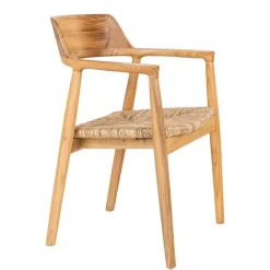 Skandi Armlehnenstuhl aus Sungkai Holz - Tilli (2er Set)