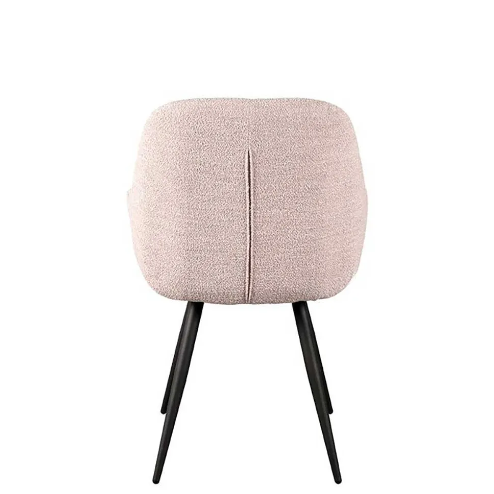 Skandi Armlehnenstuhl in Beigegrau Boucle - Olina (2er Set)