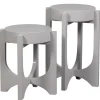 Skandi Beistelltische in Grau - Estranon (zweiteilig)
