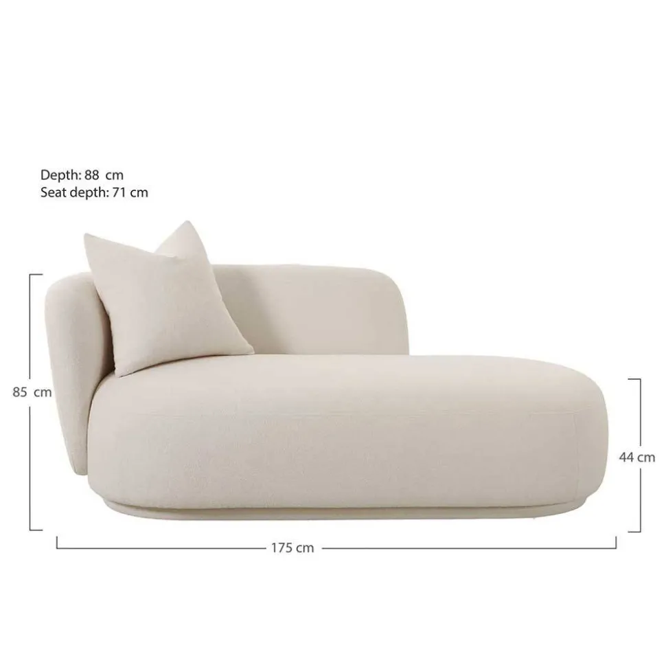 Skandi Design Couch in Cremeweiß - Premuda