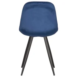 Skandi Design Samtstuhl in Blau - Polar (2er Set)