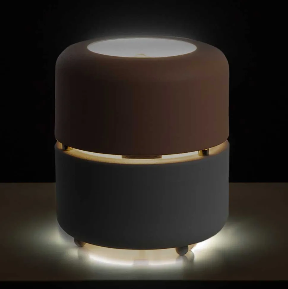 Skandi Design Tischleuchte in Rosa & Grau - Aglio