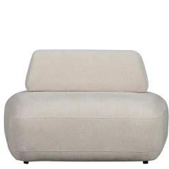 Skandi Designsessel in Beige Strukturstoff - Samuele