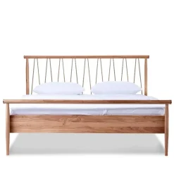 Skandi Doppelbett aus Wildeiche Honig - Reymons