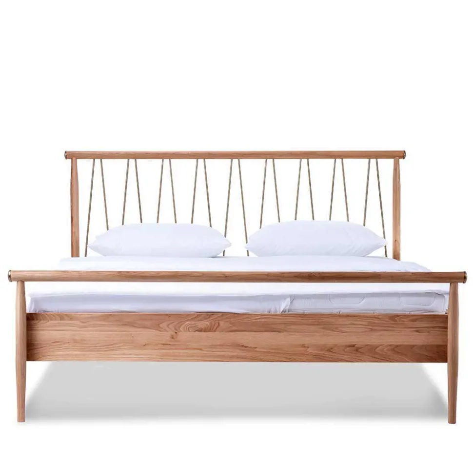 Skandi Doppelbett aus Wildeiche Honig - Reymons