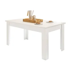 Skandi Esszimmertisch in weißer Holzoptik Pinie - Liancos