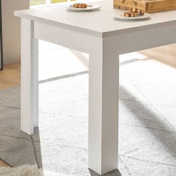 Skandi Esszimmertisch in weißer Holzoptik Pinie - Liancos