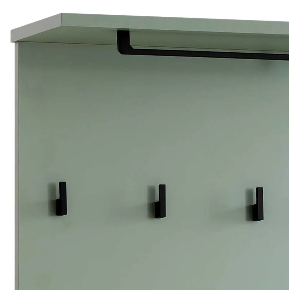 Skandi Garderobenpaneel in Graugrün - Velmarun