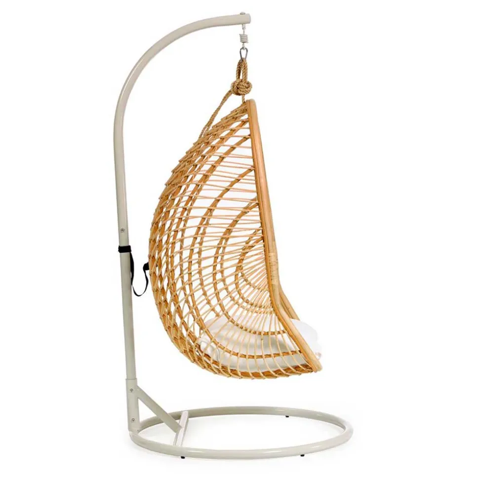 Skandi Hängesessel aus Rattan Geflecht - Palencia