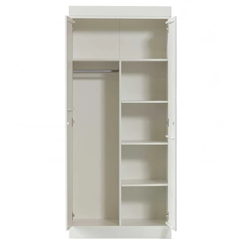 Skandi Kleiderschrank in Weiß - Mattressa I