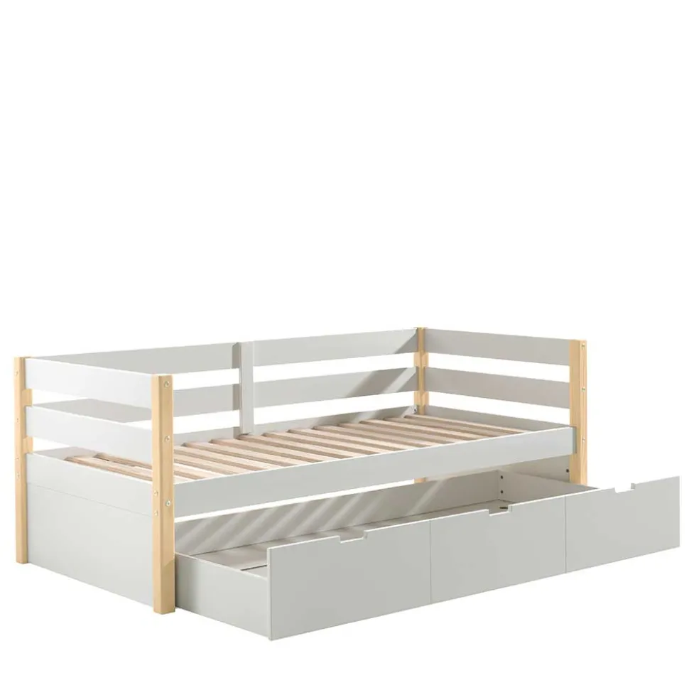 Skandi Kojenbett in Weiß & Kiefer - Ayfina