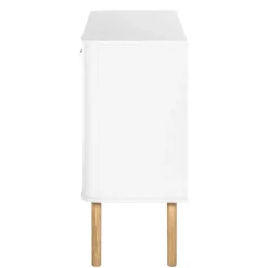 Skandi Kommode in Weiß mit Eiche - Gazona