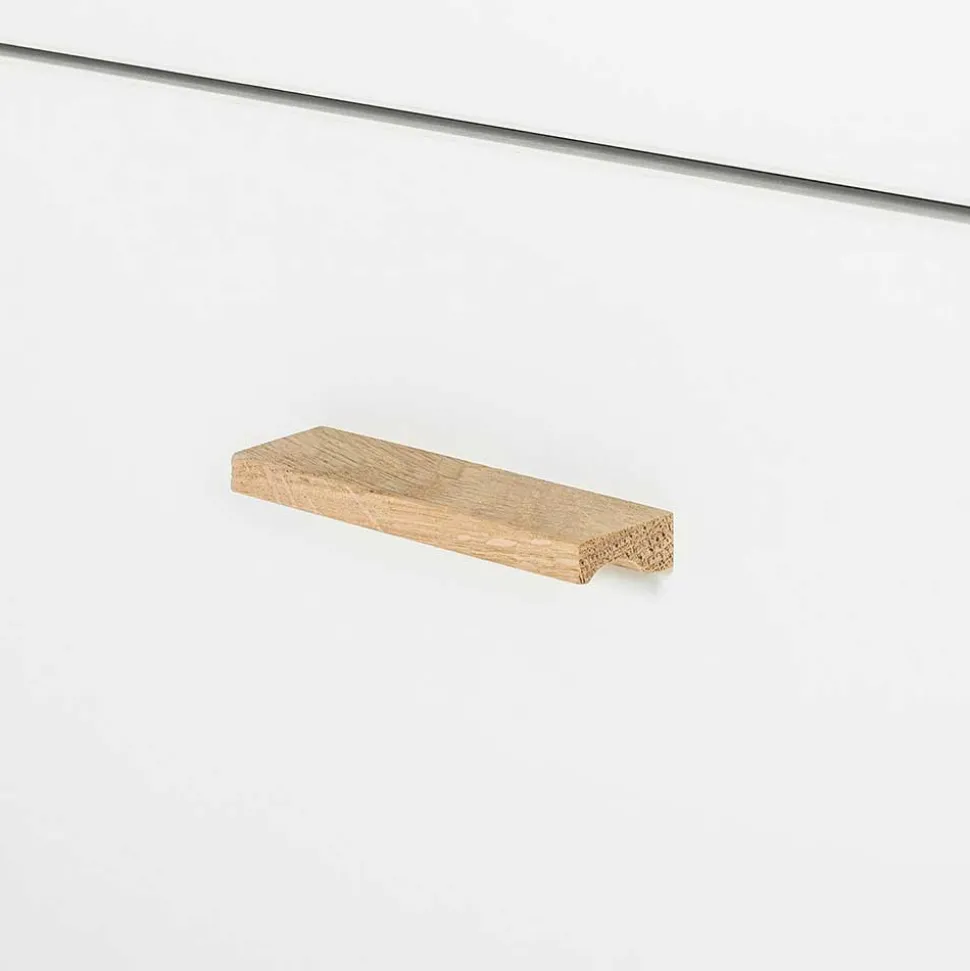 Skandi Kommode in Weiß mit Eiche - Gazona