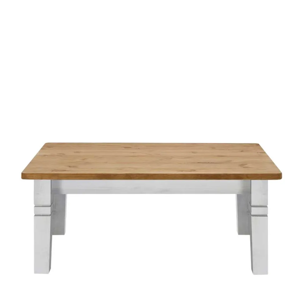 Skandi Landhaus Couchtisch Lugon in Weiß