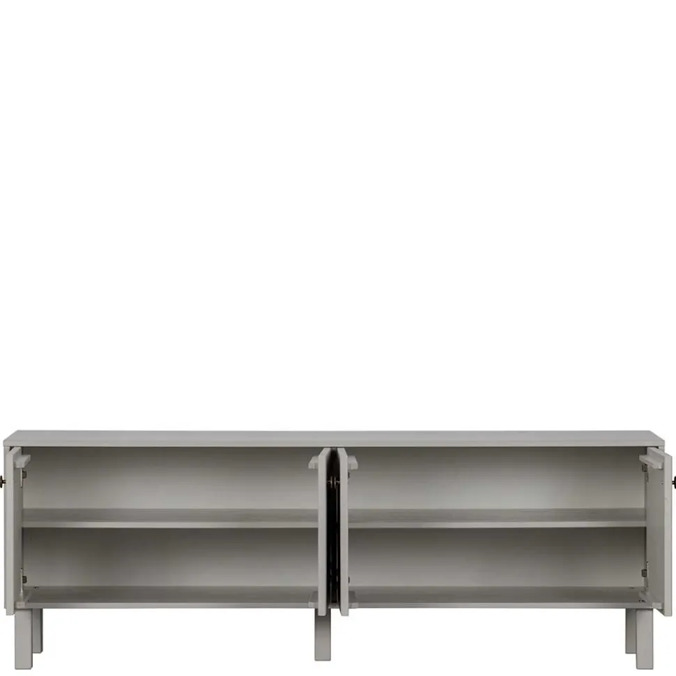 Skandi Lowboard 4-türig in Grau - Huvina