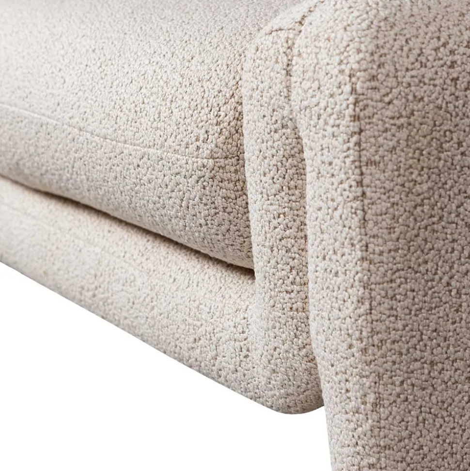 Skandi Polsterbank in Beige Strukturstoff - Greta