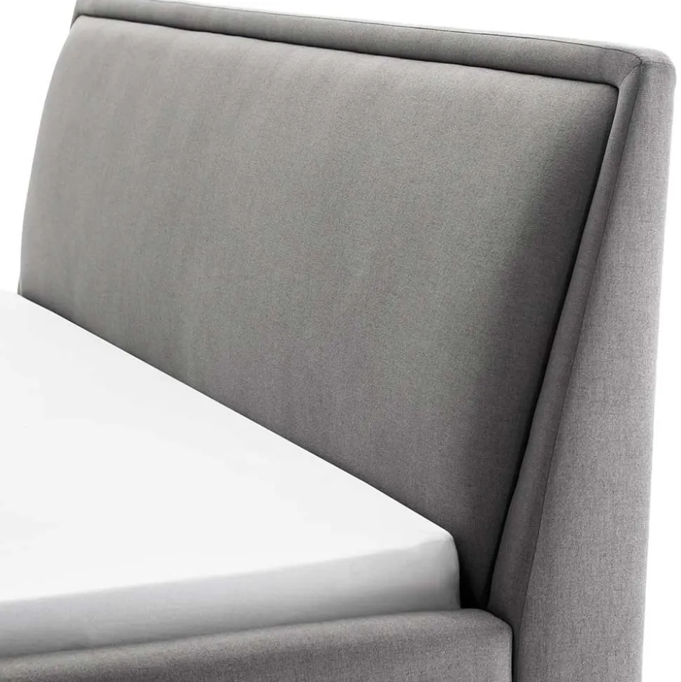 Skandi Polsterbett in Hellgrau & Schwarz - Stramo