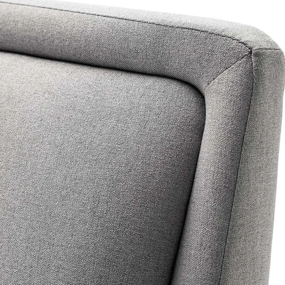 Skandi Polsterbett in Hellgrau & Schwarz - Stramo