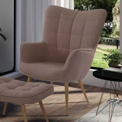 Skandi Polstersessel in Beige - Trees