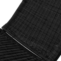 Skandi Schaukelstuhl aus Kunstrattan in Schwarz - Vurgos