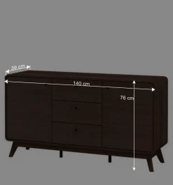 Skandi Sideboard in Walnuss Optik - Pastilla