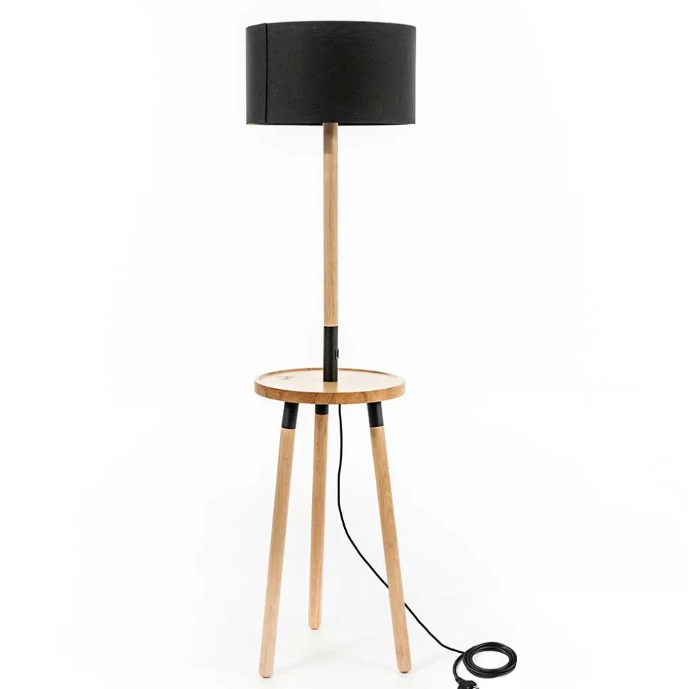 Skandi Stehlampe mit Ablage - Avigano