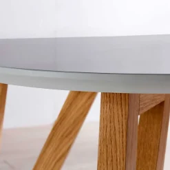 Skandi Tischgruppe mit Samt Stühlen - Pius (siebenteilig)